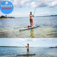 Planche SUP à fond Transparent pour Paddle, accessoire de Surf non gonflable avec Paddle, Logo personnalisé