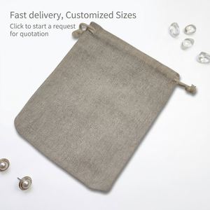 Bolsa Ecológica de Algodón Natural con Cordón, Bolsa Reciclable para Envasado de Alimentos, Bolsa con Cordón para Joyería, Embalaje Biodegradable para Regalos - Product Image 6