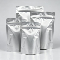 Aluminiumfolie staande zak met ritssluiting, voedselverzegelzak, hersluitbare ritssluiting houdt de versheid, perfect voor snacks, gedroogd vlees en fruit