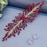 Accessoires de robe de mariée en alliage de haute qualité, fleurs en cristal, strass, applique pour robe de soirée de mariée