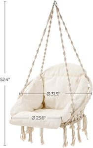 Hamaca giratoria ultragrande moderna, marco de acero, muebles de exterior para sala de estar, dormitorio, escuela, exterior, Metal duradero - Product Image 2