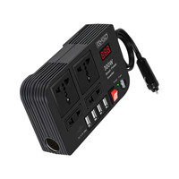 Inversor montado en el vehículo de 300W, 12V a 220V, notebook montado en el vehículo, carga USB, universal