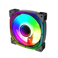 Ventilateur de refroidissement PC en plastique à roulement à huile RGB de haute qualité 120 mm, DC 12V, silencieux, garantie 12 mois, 45 CFM, 1200 tr/min, 23 dBA, pour boîtier d'ordinateur