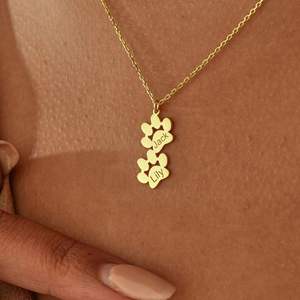 シンプルなペット猫の足プリントネックレスパーソナリティライトラグジュアリーハイエンドインターネットのセンス有名人ホットジュエリー - Product Image 6