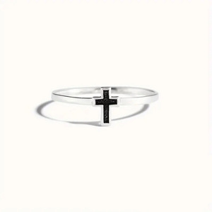 Anello a Croce per Donne, Design Minimalista con Accenti Colorati, Accessorio Moda Quotidiana Semplice, Regalo - Product Image 5