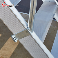 Échelles pliantes personnalisées professionnelles en alliage d'aluminium escaliers longs en aluminium échelle de plate-forme mobile