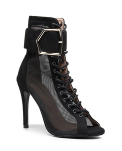 Sandales en maille Bottes d'été pour femmes avec des bottes en maille Bouche de poisson Petite taille <span class=keywords><strong>Talon</strong></span> aiguille Sandales de <span class=keywords><strong>danse</strong></span> Grande taille - Product Image 1