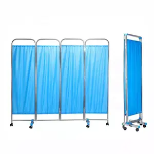 Складной экран для уединения, разные цвета, водонепроницаемая ткань, больничные прикроватные палаты с колесами