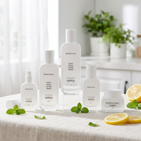 Pot en verre carré opaque épaissi de 50 ml pour soins de la peau, avec bouchon à vis huilé, givré et sérigraphié, pour crème visage protectrice
