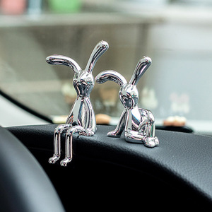 Long Eared Rabbit <b>Ornament</b> 2Pcs Plastic Contemporary Style Living Room Decor <b>Easter</b> Decoration - Product Image 4