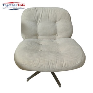 Sillón Giratorio Moderno de Tela, Sillón Mediano, Sillón Individual Giratorio Informal para el Hogar y Apartamento - Product Image 1