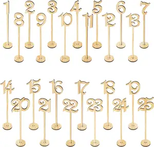 Wholesale Cheap Wood Tall Wooden Table Numbers for Rustic Weddings Receptions