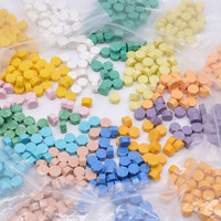 Perles de cire à cacheter, plus de 100 Types de couleurs disponibles, sac de 500g, vente en gros, perles de cire à cacheter