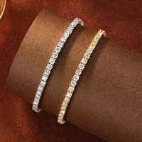 Bracelets et Joncs en Gros : Nouveauté, Haute Qualité, Tendance, Luxe – Bracelet Tennis Moissanite D Color VVS1 3mm – Bijoux Fins Unisexe