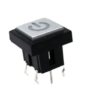 TD03-112 Illuminated tactile swith through hole vertical DIP type with 7.5X7.5 mm square tactile push button switch