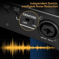 MAONOCASTER Studio Produksi Podcast All-In-One dengan Mikrofon Kondensor dan Headphone, Antarmuka Audio untuk Kartu Suara Siaran Langsung