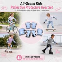 Ensemble de protection sportive pour enfants pour le roller, le patinage sur glace et le skateboard, comprenant des genouillères, des coudières et des protège-mains en PE