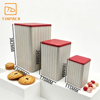 Boîte de rangement carrée personnalisée en gros pour biscuits et gâteaux, plusieurs tailles, pour snacks, aliments secs, emballage cadeau de fêtes
