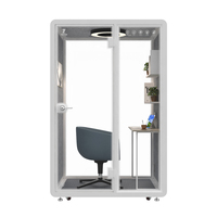 Cabine téléphonique insonorisée mobile 35dB personnalisée cabine de gymnastique ouverte acoustique nacelle de réunion avec système d'air frais