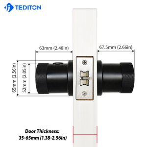 Fechadura数字锁智能锁卧室锁旋钮智能门把手锁指纹和代码 - Product Image 3