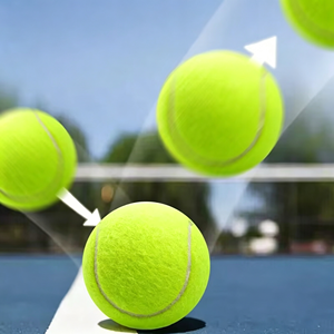 Ballons de tennis pressurisés pour l'entraînement scolaire, qualité compétition, feutre durable, taille officielle, rebond constant - Product Image 6