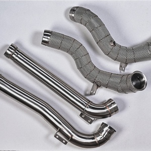 For Benz AMG GT GTS GTC GTR Exhaust Straight Header Downpipe 2015-2017 M178 C190 Heat Shield Exhaust Downpipe - Product Image 2