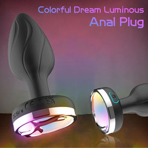 Uzaktan kumanda aydınlık Anal vibratör popo fiş flaş ışığı seks oyuncak Led Anal Plug el feneri seks oyuncak erkekler için - Product Image 6