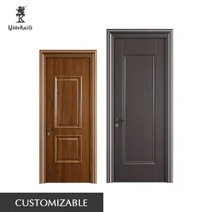 Low Price Modern Interior Sound Insulation Water Resistant PVC Door For Bathroom
