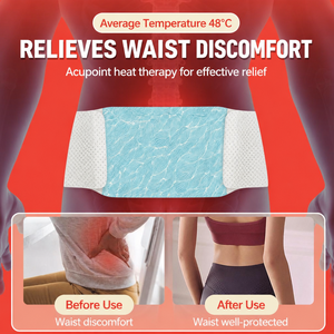 Ceinture chauffante à la moxa pour la taille, favorise la circulation du Qi et du sang, soulage l'inconfort du bas ventre pendant les règles féminines - Product Image 5