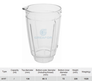 (A117) Recién llegado, <span class=keywords><strong>licuadora</strong></span> <span class=keywords><strong>de</strong></span> frutas, batidora, piezas <span class=keywords><strong>de</strong></span> repuesto, <span class=keywords><strong>Oster</strong></span> <span class=keywords><strong>de</strong></span> repuesto, <span class=keywords><strong>licuadora</strong></span> reversible sin mango, exprimidor, tarro <span class=keywords><strong>de</strong></span> <span class=keywords><strong>vidrio</strong></span> - Product Image 3