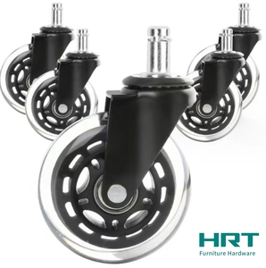 Juego de 5 <span class=keywords><strong>Ruedas</strong></span> Resistentes para <span class=keywords><strong>Silla</strong></span> de Oficina, <span class=keywords><strong>Ruedas</strong></span> de Goma y Acero Silenciosas con Freno, Repuesto para Gimnasio, Escuela, Almacén - Product Image 1