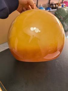 Pantalla de lámpara nórdica de acrílico con diseño de pomelo, estilo Bauhaus, pantalla de lámpara hemisférica con efecto de puesta de sol - Product Image 3