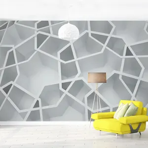 Özel duvar kağıdı 3D stereoskopik geometrik soyut alan duvar Papel De Parede oturma odası kanepe TV arka plan sanat duvar tablosu