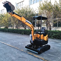 Mini-excavatrice sur chenilles professionnelle avec divers accessoires, idéale pour les jardins familiaux et les petites exploitations agricoles