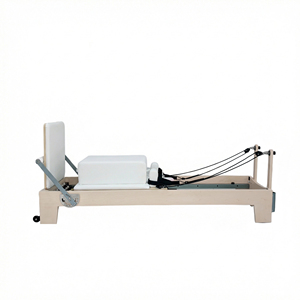 Meilleures ventes : Reformer Pilates en érable <span class=keywords><strong>blanc</strong></span> commercial, de luxe, en bois, télescopique, pour entraînement de base, couleur personnalisable - Product Image 3