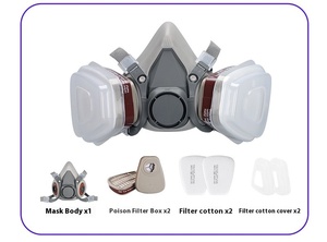 หน้ากากอนามัยแบบใช้แล้วทิ้งผ้าใยสังเคราะห์สีดำแบบใช้แล้วทิ้งแผ่น701A1แบบใช้แล้วทิ้งสีขาวไม่มีผ่าตัดทางการแพทย์ - Product Image 3