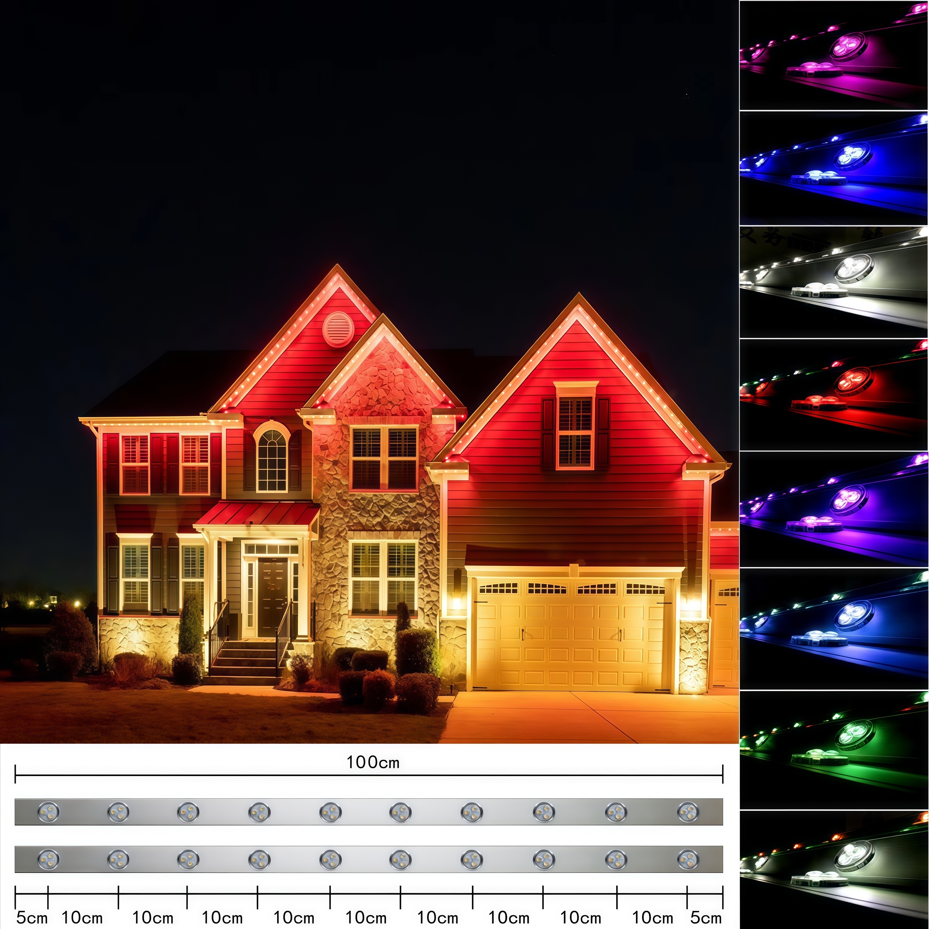KCX Programmable RGBWIC SMD5050 Amusement Park Christmas Led Point Lights Outdoor Decoration Light Led Pixel Light String