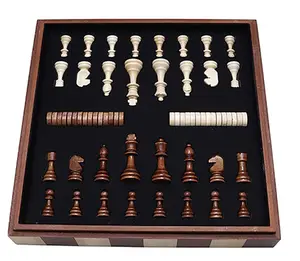 Магнитный деревянный Набор для игры в шахматы, 15 дюймов