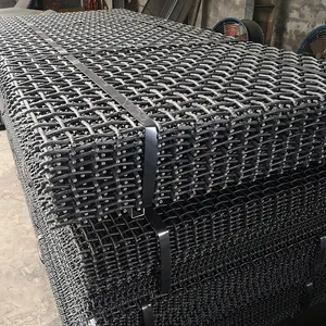 Großhandel Custom Stone Crusher Crimped Vib rating Screen Wire Mesh mit Verstärkungs kanten