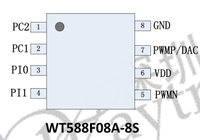Puce sonore enregistrable Waytronic Puce enregistreur vocal FLASH WT588F intégrée à 8Mbit Ic