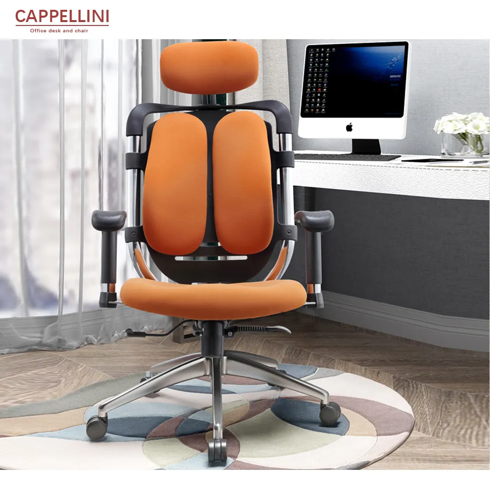 Ajustar cadeiras giratórias de couro, preço do computador ergonom cadeira para o escritório