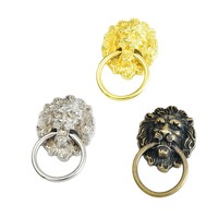 Poignée de tirage en alliage de zinc tête de lion, style antique et vintage, quincaillerie décorative pour portes en bois, armoires, tiroirs et meubles, multi-usages