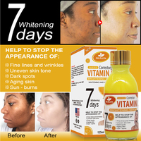 Sérum liquide pour le visage et le corps à action rapide en 7 jours, vitamine C, soin éclaircissant et illuminateur de la peau, 125 ml