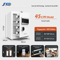 Coffre-fort intelligent JYB avec alarme de vibration, mot de passe factice à 25 chiffres, armoire antivol en acier pour la maison et la banque