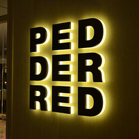 Enseigne lumineuse LED 3D personnalisée pour extérieur, lettres rétroéclairées, signalétique lumineuse pour devanture de magasin