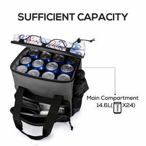 Custom Logo OEM Outdoor Thick Foam PEVA Lining Waterproof for Picnic Travel Trip Insulated Cooler Bag - Product Image 3