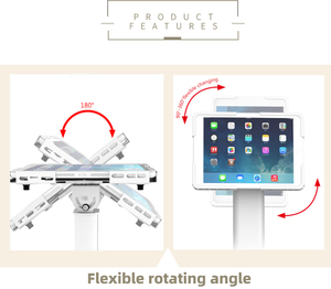 Soporte Universal Patentado de Metal para Tablet, para <span class=keywords><strong>iPad</strong></span> de 7-10.5 Pulgadas, Altura Ajustable de 70-120 cm, Rotación de 180°, Giro de 360°, Carga de hasta 9 kg - Product Image 5