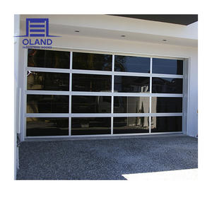 Puertas <span class=keywords><strong>de</strong></span> Garaje Modernas Comerciales <span class=keywords><strong>de</strong></span> Aluminio y Vidrio sin Marco, <span class=keywords><strong>Puerta</strong></span> <span class=keywords><strong>de</strong></span> Vidrio <span class=keywords><strong>de</strong></span> Vista Completa Residencial con Acabado Antirrobo para Villas - Product Image 6