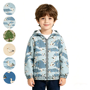 Abrigo con cremallera de manga larga para niños, diseño de patos mallard, personalizado, de boutique, nuevos diseños, para caza, venta al por mayor, ropa infantil para hermanos, nuevos estilos - Product Image 1