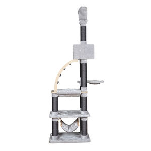 Poste <span class=keywords><strong>à</strong></span> gratter <span class=keywords><strong>chat</strong></span>, sol en acier inoxydable, se fixe <span class=keywords><strong>à</strong></span> plafond, base interactive, poste <span class=keywords><strong>à</strong></span> gratter - Product Image 3